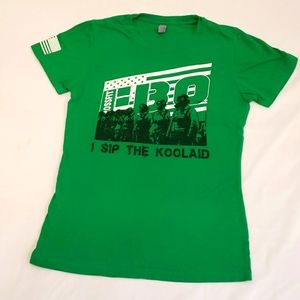 LBO Crossfit I Sip The Koolaid Workout Active T-Shirt Green Women's Small S